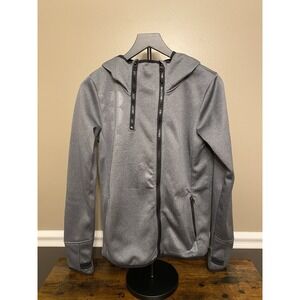 BENCH MULTIPURPOSE CITY CLOTHING MENS SIZE M GRAY LINED FULL ZIP HOOD JACKET